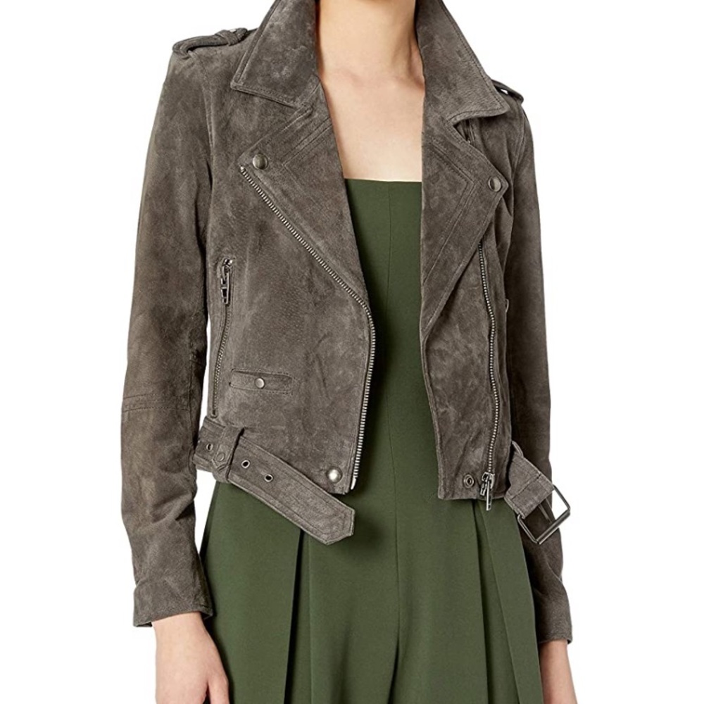 Suede Moto Leather BlankNYC biker jacket  NEW